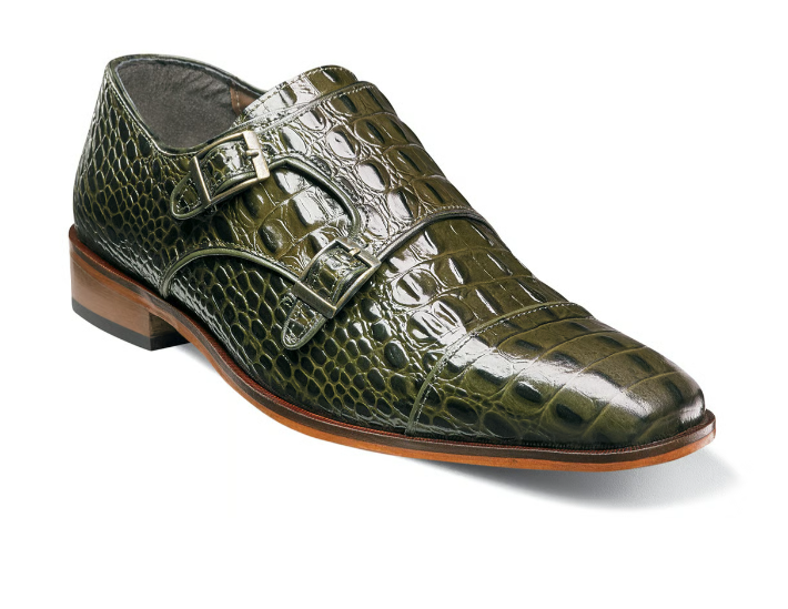 Stacy Adams Golato Olive Green Leather